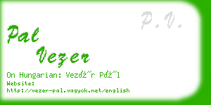 pal vezer business card